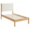 Modway Olea Channel Tufted Boucle Solid Wood Twin Platform Bed Oak