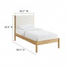 Modway Olea Channel Tufted Boucle Solid Wood Twin Platform Bed Oak