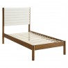 Modway Olea Channel Tufted Boucle Solid Wood Twin Platform Bed Walnut