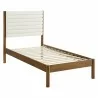 Modway Olea Channel Tufted Boucle Solid Wood Twin Platform Bed Walnut - Modway Olea Channel Tufted Boucle Solid Wood Twin Platform Bed Walnut