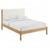 Modway Olea Channel Tufted Boucle Solid Wood Queen Platform Bed Oak 1