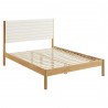 Modway Olea Channel Tufted Boucle Solid Wood Queen Platform Bed Oak