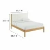 Modway Olea Channel Tufted Boucle Solid Wood Queen Platform Bed Oak - Modway Olea Channel Tufted Boucle Solid Wood Queen Platform Bed Oak