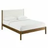 Modway Olea Channel Tufted Boucle Solid Wood Queen Platform Bed Walnut - Modway Olea Channel Tufted Boucle Solid Wood Queen Platform Bed Walnut