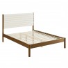 Modway Olea Channel Tufted Boucle Solid Wood Queen Platform Bed Walnut 1