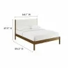 Modway Olea Channel Tufted Boucle Solid Wood Queen Platform Bed Walnut - Modway Olea Channel Tufted Boucle Solid Wood Queen Platform Bed Walnut