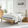 Modway Olea Channel Tufted Boucle Solid Wood King Platform Bed Oak - Modway Olea Channel Tufted Boucle Solid Wood King Platform Bed Oak