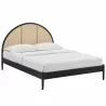 Modway Odette Queen Arched Rattan Cane Platform Bed Black - Modway Odette Queen Arched Rattan Cane Platform Bed Black