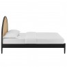 Modway Odette Queen Arched Rattan Cane Platform Bed Black