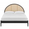 Modway Odette Queen Arched Rattan Cane Platform Bed Black Front