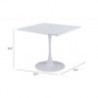 Zuo Modern Molly Dining Table in White - Seat Dimension