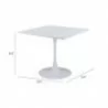 Zuo Modern Molly Dining Table in White - Seat Dimension - Zuo Modern Molly Dining Table in White - Seat Dimension