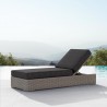 Azzurro Monaco Lounge Chair With Matte Charcoal Aluminum Frame And Stone Gray All-Weather Wicker - Lifestyle