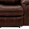 Armen Living Montague Dual Power Headrest and Lumbar Support Reclining Sofa in Genuine Brown Leather Side Open