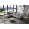 J&M Furniture Mood Grey Leather Sectional