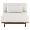 Sunpan Geneve Modular Armless Chair in Palazzo Cream - Front Angle