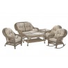 W Unlimited Moon Collection - Set with Cushions - Set of 6  -  Taupe/Light Brown