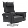 Bellini Liliana Recliner Accent Chair Anthracite DANDY 05- Side View