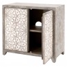 Essentials For Living Moroc Media Cabinet - Angled View with Opened Cabinet