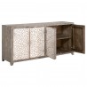 Essentials For Living Moroc Media Sideboard - Angled Opened Cabinets 1