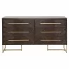 Mosaic Double Dresser - Rustic Java - Front - Mosaic Double Dresser - Rustic Java - Front