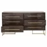 Mosaic Double Dresser - Rustic Java - Front with Opened Drawer - Mosaic Double Dresser - Rustic Java - Front with Opened Drawer