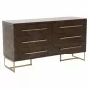 Mosaic Double Dresser - Rustic Java - Angled - Mosaic Double Dresser - Rustic Java - Angled
