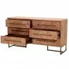 Mosaic Double Dresser - Stone Wash - Angled with Opened Drawer - Mosaic Double Dresser - Stone Wash - Angled with Opened Drawer