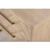 Mosaic Double Dresser - Stone Wash - Edge Close-up - Mosaic Double Dresser - Stone Wash - Edge Close-up