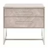Mosaic Nightstand - Natural Gray - Front - Mosaic Nightstand - Natural Gray - Front