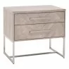 Mosaic Nightstand - Natural Gray - Angled View - Mosaic Nightstand - Natural Gray - Angled View