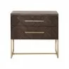 Mosaic Nightstand - Rustic Java - Front - Mosaic Nightstand - Rustic Java - Front