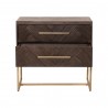 Mosaic Nightstand - Rustic Java - Front