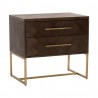 Mosaic Nightstand - Rustic Java - Angled