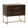Mosaic Nightstand - Rustic Java - Angled - Mosaic Nightstand - Rustic Java - Angled