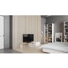 TemaHome Move Tv Table in Pure White with Plywood Edge - Lifestyle 2