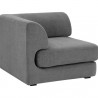 Sunpan Harmony Modular in Corner Chair - Danny Dark Grey - Front Side Angle