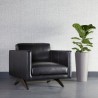 Sunpan Rogers Armchair Cortina Black Leather 