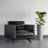 Sunpan Rogers Armchair Cortina Black Leather  - Sunpan Rogers Armchair Cortina Black Leather 