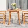 Vifah Waimea Honey Slatted Eucalyptus Wood Patio Dining Table, Side View - Vifah Waimea Honey Slatted Eucalyptus Wood Patio Dining Table, Side View