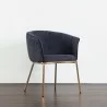 Sunpan Nadine Dining Chair Chacha Navy - Front Side Angle - Sunpan Nadine Dining Chair Chacha Navy - Front Side Angle