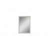 Whiteline Modern Living Pino Rectangular Mirror in High Gloss Light Grey - Angled Close-up