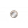 Whiteline Modern Living Waves Round Mirror High Gloss Beige Angley - Front
