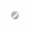 Whiteline Modern Living Waves Round Mirror High Gloss Beige Angley - Angled