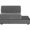 Sunpan Harmony Modular Armless Chair in Right-Shelf Danny Dark Grey - Front  Extended Angle - Sunpan Harmony Modular Armless Chair in Right-Shelf Danny Dark Grey - Front  Extended Angle
