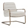 Sunpan Lincoln Lounge Chair in Beige Linen - Front Side Angle