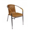 Madrid Armchair Tan Synthetic Wicker Anodized Aluminum