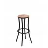 Norden Backless Barstool - Synthetic Teak Slats - Black Powder Coat Aluminum Frame - Norden Backless Barstool - Synthetic Teak Slats - Black Powder Coat Aluminum Frame