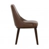 Sunpan Jody Dining Chair in Missouri Mahogany Leather - Set of Two - Side Angle