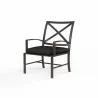 La Jolla Dining Chair in Spectrum Carbon w/ Self Welt - Front Side Angle - La Jolla Dining Chair in Spectrum Carbon w/ Self Welt - Front Side Angle